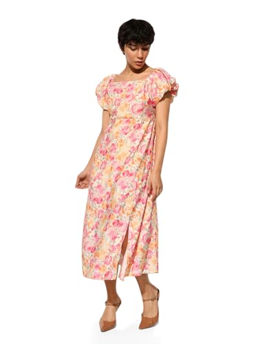 ONLY Women's Fit and Flare Multicolor Dress