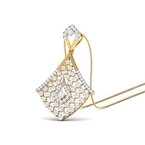 PC Jeweller 18k (750) Yellow Gold and Solitaire Pendant for Women