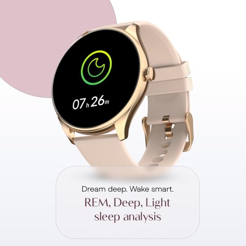 Noise Twist 2 Smart Watch with 1.43” AMOLED Screen, AI Search & Voice Assistant, Bluetooth Calling, Stainless Steel Back, 7-Day Battery, 100+ Watch Faces, Health Suite, IP68 (Rose Pink)