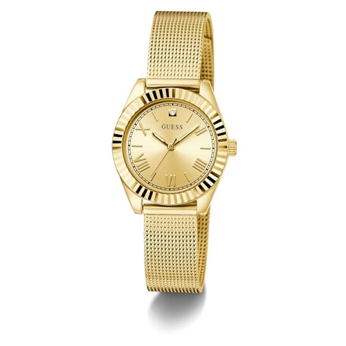 GUESS Mini Luna Champagne Round Dial Analog Women's Watch - GW0842L2
