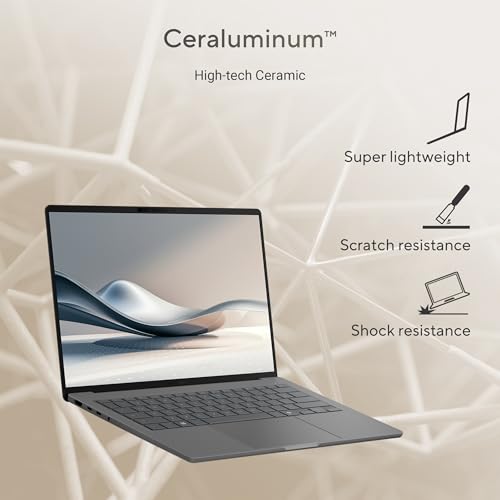 ASUS Zenbook A14, Snapdragon X Processor,(Qualcomm Adreno iGPU/16GB RAM/512GB SSD/Windows 11 Home/MS Office 365 Basic (1Year)*/14" FHD+ OLED/AI PC/Iceland Gray/0.98 kg), UX3407QA-QD259WS