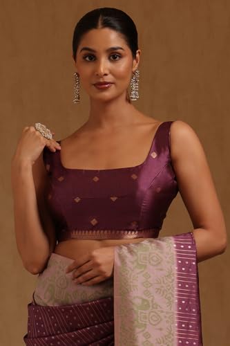 Soch Womens PurpleTussar Zari Woven Saree