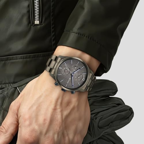Titan Neo Splash Quartz Multifunction Anthracite Dial Anthracite Stainless Steel Strap Watch for Men - NT1805KM07