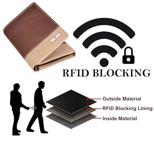 URBAN FOREST Travis Redwood/Sand Leather Wallet for Men
