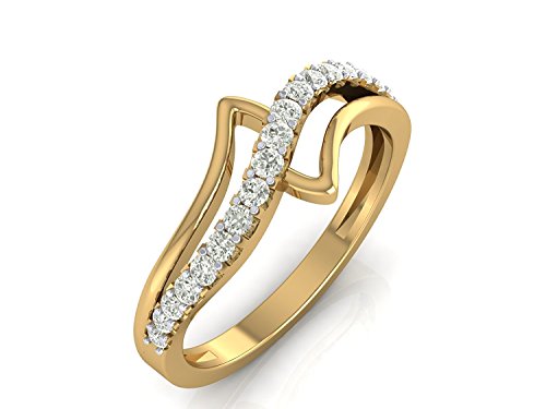 DISHIS 18KT Two Colour Gold and Diamond Ring for Women