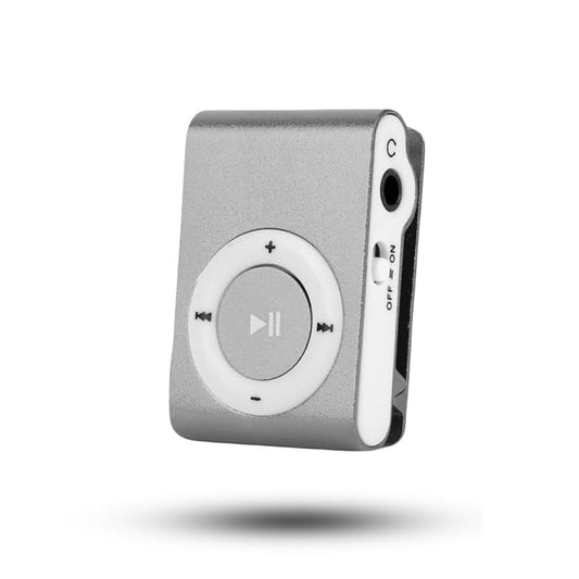 Drumstone (Special with 10 Years Warranty) New Portable Mini Mp3 Music Player, Supports Up to 32GBSD Card (Silver) Card not Included