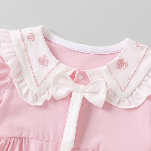 Hopscotch Heart Applique Ruffled Bow Romper (12-18 Months)