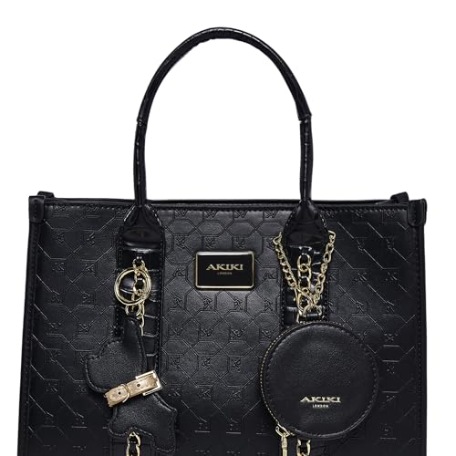 Akiki London Women's Hounslow Medium Box Satchel Handbag | Satchel Bag for Work | Ladies purse | Stylish Shoulder Bag | Gift For Women