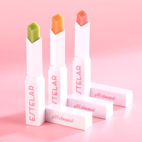 Estelar pH Cherri Glow Lipstick, Color Changing Pink Lip Balm, Personalized Lip Tint pH Stick, Enriched with Sea Buckthorn, Almond and Argan Oil, Hydrating, Long-Lasting, Paraben Free, 2.6g