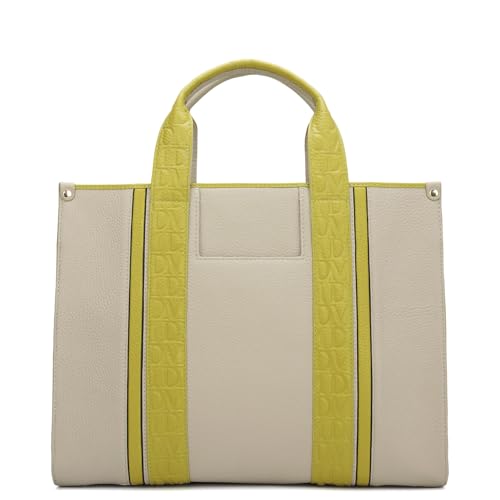 Da Milano Genuine Leather Green Book Tote (01708) (Large)