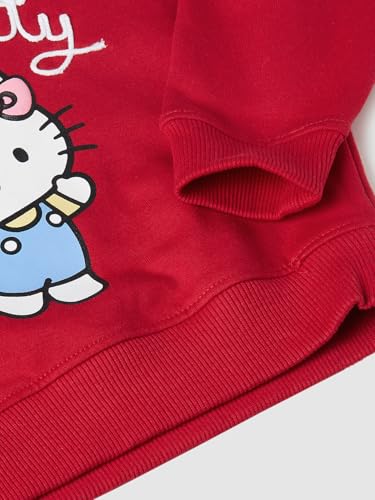 Max Girls Hello Kitty Print Trousers Set (Red_3-4 Y)