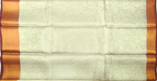 VFCollections - NITA AMBANI - BANARASI GOLDEN EMBOSSED PREMIUM SOFT TISSUE SILK SAREE (VFC649-2)