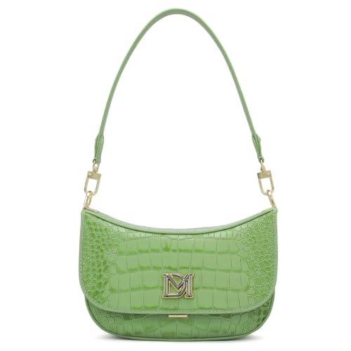 Da Milano Genuine Leather Green Shoulder Bag (01798) (Small)