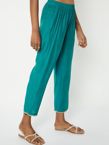 Max Women's Polyester Blend Kurta Set (CONU57001B_Blue