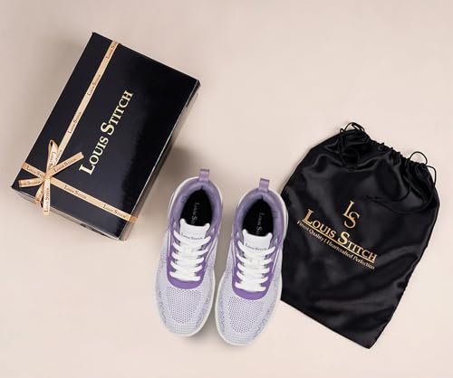 LOUIS STITCH Women’s Lilac Haze Lightweight Athleisure Sport Shoes | Lightweight Casual Sneakers | Lace-Up Sneaker and Athleisure Wear| Perfect for Casual, Gym & Travel Wear | LSLD-ATH | UK-6