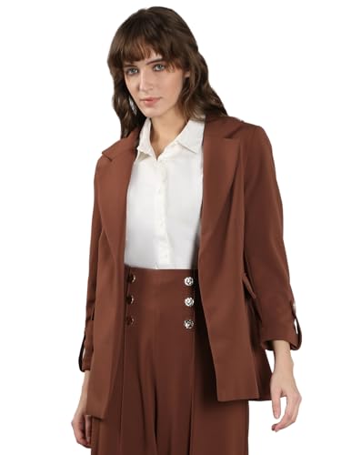 VERO MODA Women's Regular Fit Brown Blazer