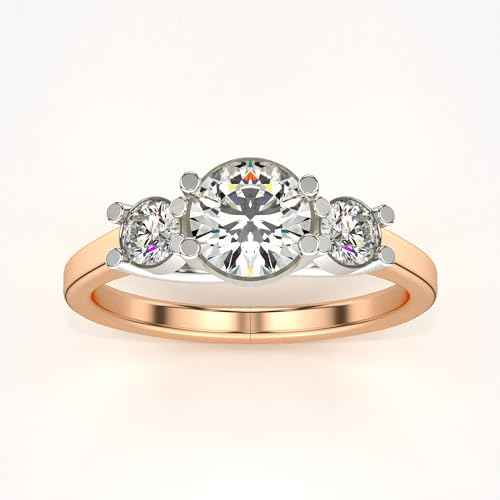 VALANOVA Hallmarked 14K Gold & Certified Lab Grown Diamond 1.08cts | Ring For Women's/Girls | Stylish & Elegant | VGR0461R | Ring Size: 17