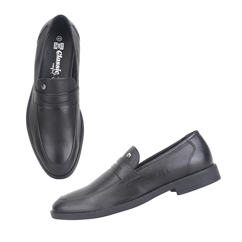 Red Chief Low Ankle Formal Slip On Shoes for Men | Black UK08
