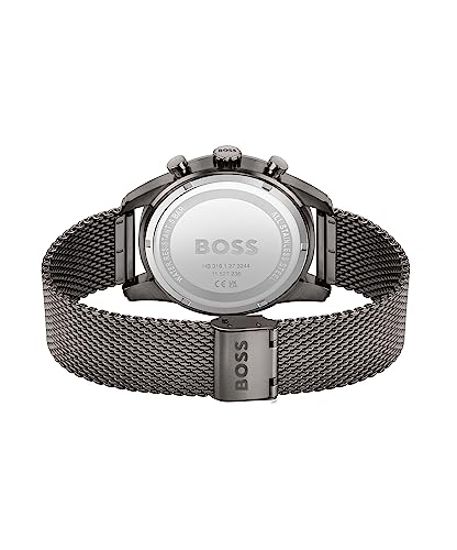 BOSS Hugo Stainless Steel Skymaster Analog Gray Dial Men Watch-1513837, Gray Band