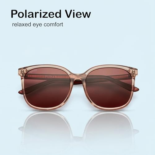 PERKEY Square Pink UV Protected Polarized Stylish Goggles Men Women - PRKY008-C3