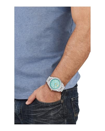 Versace V-Code 42 mm Light Blue Dial Men Analog Watch- VE6A00825