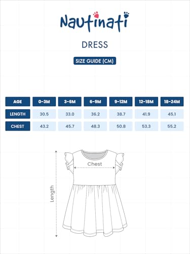 Nauti Nati Baby-Girl's Cotton A-Line Knee-Length Casual Dress (AS-1005_Pink