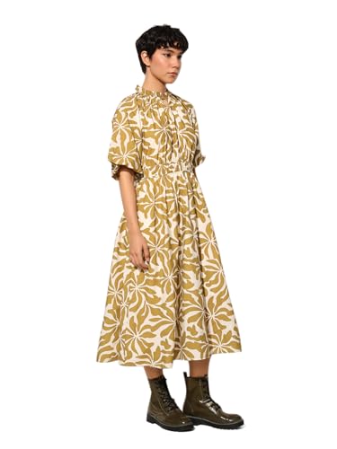 ONLY Women Fit and Flare Yellow Dress