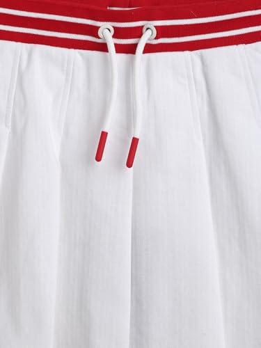 Tommy Hilfiger Girls Solid Regular-Fit Cotton Skirt White