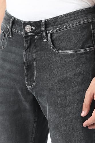 Van Heusen Men's Slim Jeans (VXDNCPOFU23559_Black