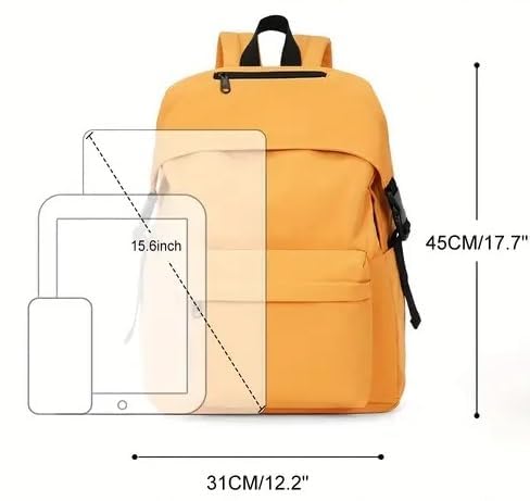 MUCHOVA Stylish Backpack for Women Basic Travel Bag for Stylish Women Lightweight College Backpack for Girls (Yellow)