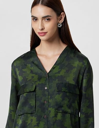 Van Heusen Woman Regular Fit Shirt (VWTS516D12340_Green_S)