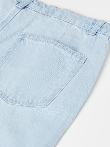Max Girls Washed Wide Leg Jeans (Blue_8-9 Y)