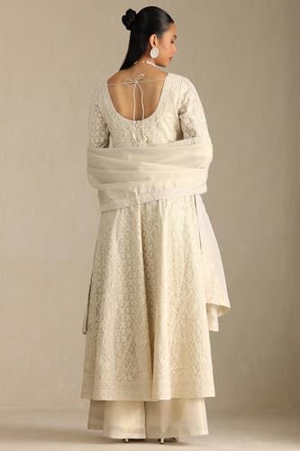 Soch Women's Tissue Chudidar Set (OWS5CD21896_Off White