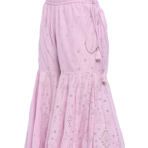 Biba Women's Pink Cotton Kalidar Kurta Sets_40