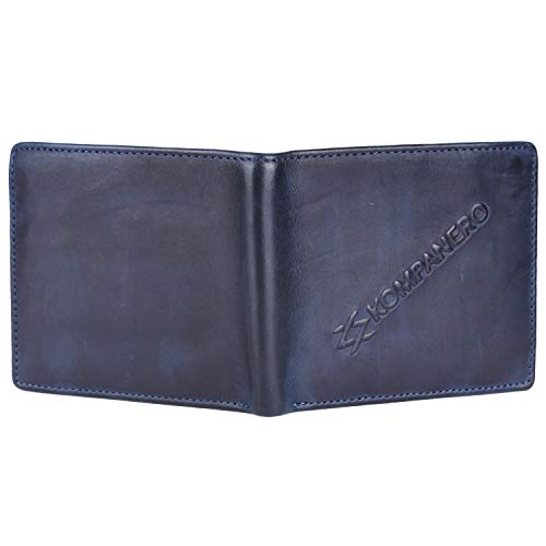KOMPANERO Genuine Leather Wallet (C-12024-BLUE)