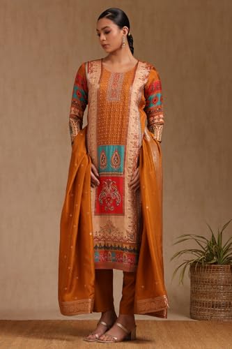 Soch Women's Viscose Salwar Suit (OWS5CD21948_Olive