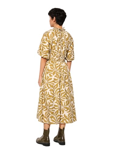 ONLY Women Fit and Flare Yellow Dress