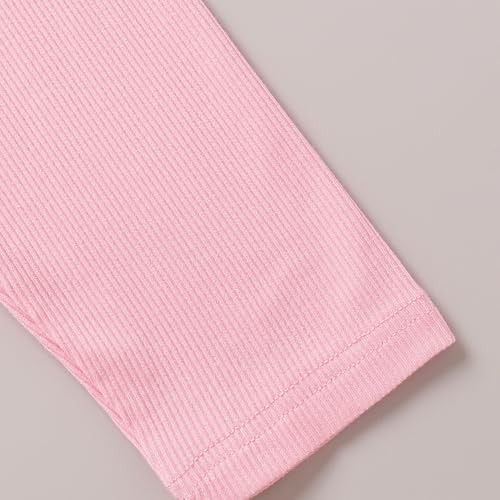 Hopscotch Girls Pink Full Sleeves 2-Pc Bow Applique Pant Set For Age (5-6 Years)