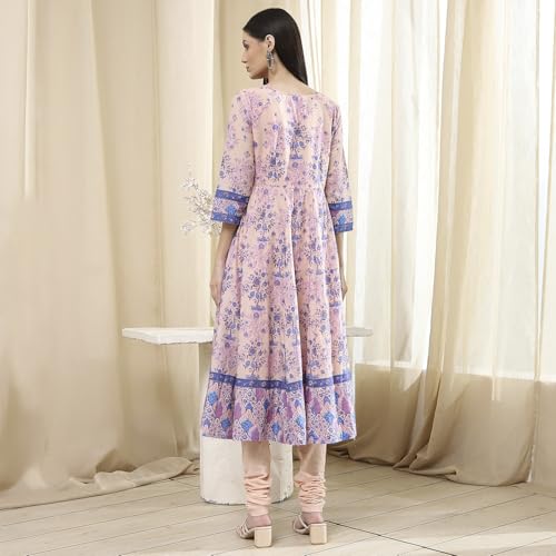 Biba Women's Voile 92X80 Kurta Set (SKDVIN8652ESS25BLU_Blue