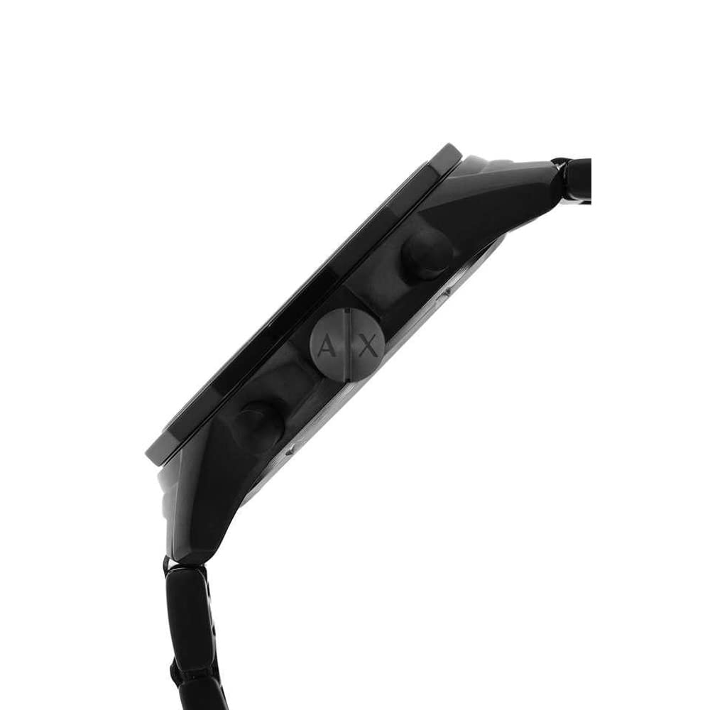 Armani Exchange Men Stainless Steel Black Chronograph Watch Ax1722, Band Color:Black