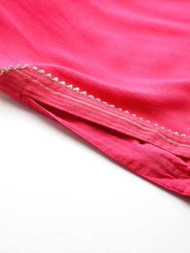 Aarke Ritu Kumar Pink Narmeen Solid Embroidered Kurta with Pant