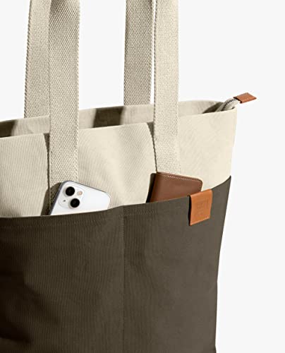 DailyObjects Ivory - Clove All Time Canvas Tote Bag, Spacious, Stylish, Sturdy, Zippered Compartment, Fits Laptops Of Up To 13 Inches - Unisex-Adult
