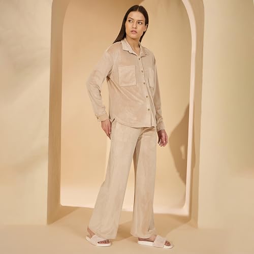 Sweet Dreams Women Solid Pyjama Set