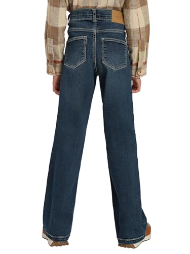 VERO MODA Girl's Solid Bootcut High Rise Blue Jeans