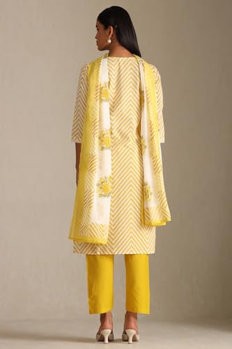 Soch Women's Pure Cotton Kurta Set (CWS5CD22021_Yellow