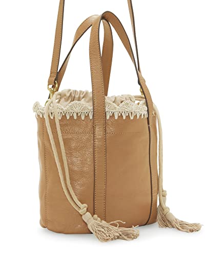 Lucky Brand Toni Leather Satchel, Tan Multi, One Size