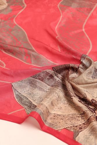 Soch Womens Peach Viscose Botanical Salwar Suit With Bead