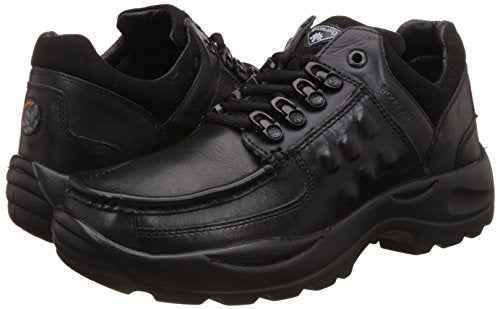 Woodland Men's Black Leather Sneakers - 6 UK/India (40 EU)