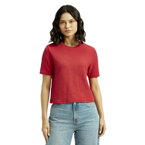 Levi's Women's Regular Fit T-Shirt (000C2-0011_Red