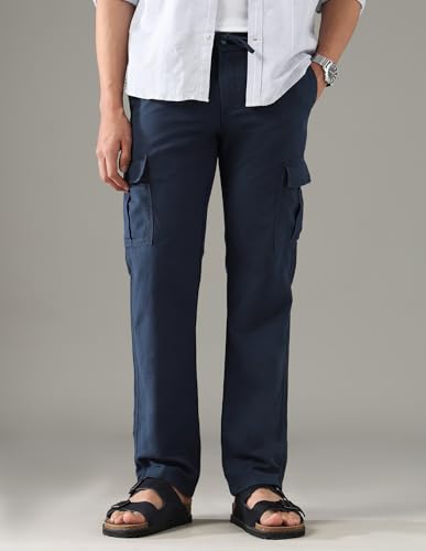 Arrow Sports Men's Mid Rise Spring Sorbet Cargos Navy